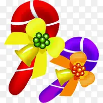 彩色卡通圣诞拐杖-空若网 彩色卡通圣诞拐杖-空若网