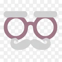 矢量镜框胡子装饰素材-空若网 矢量镜框胡子装饰素材-空若网