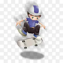 蓝色现代卡通人物-空若网 蓝色现代卡通人物-空若网