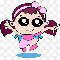 奔跑的女孩png矢量素材-空若网 奔跑的女孩png矢量素材-空若网