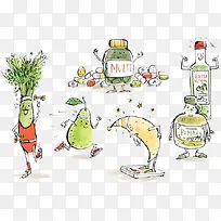 卡通蔬菜食材-空若网 卡通蔬菜食材-空若网