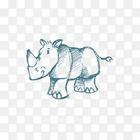 矢量犀牛可爱-空若网 矢量犀牛可爱-空若网