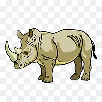 矢量卡通手绘犀牛-空若网 矢量卡通手绘犀牛-空若网