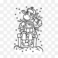 卡通 手绘 动物 牛-空若网 卡通 手绘 动物 牛-空若网