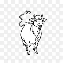 手绘 动物 牛 卡通-空若网 手绘 动物 牛 卡通-空若网