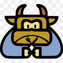 矢量卡通牛素材-空若网 矢量卡通牛素材-空若网