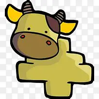 卡通可爱牛-空若网 卡通可爱牛-空若网