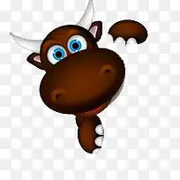 卡通可爱牛-空若网 卡通可爱牛-空若网