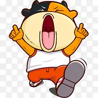 卡通小牛指天-空若网 卡通小牛指天-空若网