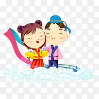 牛郎织女卡通-空若网 牛郎织女卡通-空若网