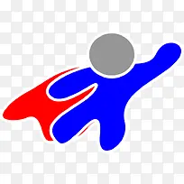 蓝色的卡通超人-空若网 蓝色的卡通超人-空若网