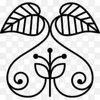 叶卷曲设计图标-空若网 叶卷曲设计图标-空若网