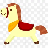 黄色卡通可爱小马-空若网 黄色卡通可爱小马-空若网
