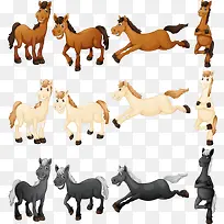 马形态动作设计插画-空若网 马形态动作设计插画-空若网