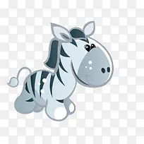 卡通矢量可爱小斑马-空若网 卡通矢量可爱小斑马-空若网