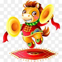 可爱卡通小马表演-空若网 可爱卡通小马表演-空若网