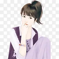 马尾女孩可爱小萝莉-空若网 马尾女孩可爱小萝莉-空若网