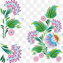 彩色手绘设计花草-空若网 彩色手绘设计花草-空若网