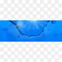 电商促销立体蓝色个性背景banner-空若网 电商促销立体蓝色个性背景banner-空若网