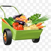 矢量推车蔬菜-空若网 矢量推车蔬菜-空若网