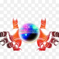 创意金手指托球炫酷-空若网 创意金手指托球炫酷-空若网