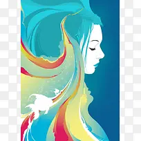 美女相貌唯美插画-空若网 美女相貌唯美插画-空若网