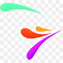 彩色流畅卡通线条-空若网 彩色流畅卡通线条-空若网