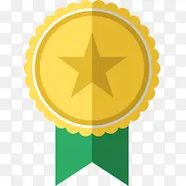 扁平化金色徽章-空若网 扁平化金色徽章-空若网