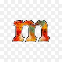油彩肌理字母m-空若网 油彩肌理字母m-空若网