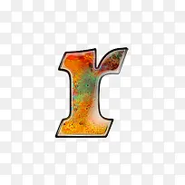油彩肌理字母r-空若网 油彩肌理字母r-空若网