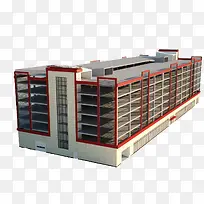 红色条边停车库-空若网 红色条边停车库-空若网