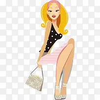 时尚购物女郎剪影-空若网 时尚购物女郎剪影-空若网