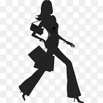 时尚购物女郎剪影-空若网 时尚购物女郎剪影-空若网