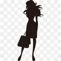 时尚购物女郎剪影-空若网 时尚购物女郎剪影-空若网