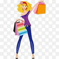 时尚女人购物剪影-空若网 时尚女人购物剪影-空若网