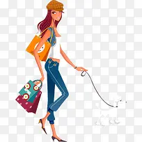 购物遛狗女人淘宝促销-空若网 购物遛狗女人淘宝促销-空若网