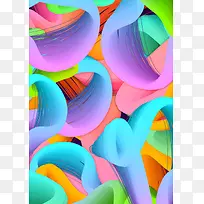抽象式七彩色海报-空若网 抽象式七彩色海报-空若网