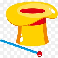 矢量卡通魔术帽素材-空若网 矢量卡通魔术帽素材-空若网