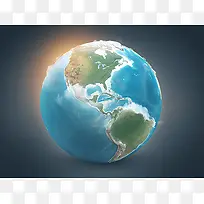 高清创意摄影蓝色的地球-空若网 高清创意摄影蓝色的地球-空若网