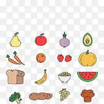 手绘蔬菜瓜果-空若网 手绘蔬菜瓜果-空若网