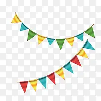 彩色飘舞的小旗-空若网 彩色飘舞的小旗-空若网