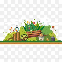 扁平化城市景色矢量图-空若网 扁平化城市景色矢量图-空若网