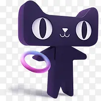 黑色可爱表情天猫-空若网 黑色可爱表情天猫-空若网