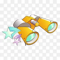 可爱卡通手绘望远镜-空若网 可爱卡通手绘望远镜-空若网