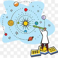 科学实验插图望远镜-空若网 科学实验插图望远镜-空若网