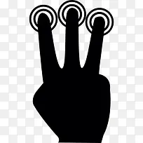 三指手图标-空若网 三指手图标-空若网