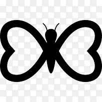 蝴蝶的翅膀像心脏图标-空若网 蝴蝶的翅膀像心脏图标-空若网