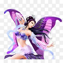 蝴蝶翅膀的美女原画-空若网 蝴蝶翅膀的美女原画-空若网