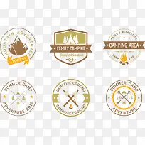 矢量野营标签插图-空若网 矢量野营标签插图-空若网