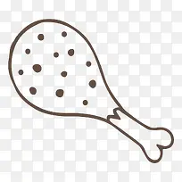 手绘食物鸡腿-空若网 手绘食物鸡腿-空若网